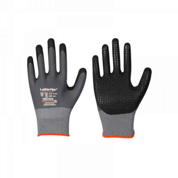 LeikaFlex Feinstrick Handschuh mit Nitril und Noppen 1467 | Größe: