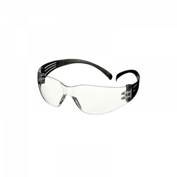3M SecureFit 100 Schutzbrille, schwarze B&uuml;gel, Antikratz-Beschichtung, transparente Scheibe